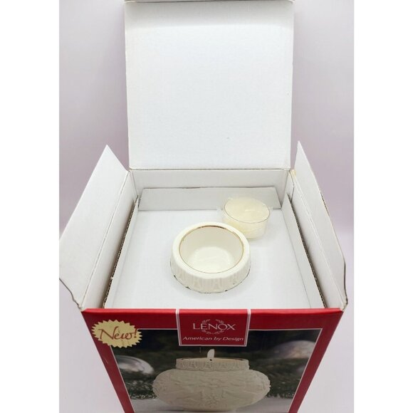 Lenox Ornamental Glow Winter Votive Holder With Damask & Deer Design 4" Tall - Picture 7 of 8